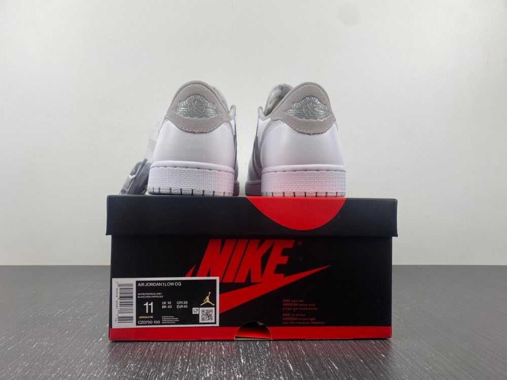 Low Top Sneakers, White Gray Colorway, Lace Up Design, Casual Gift for Sneaker Fans