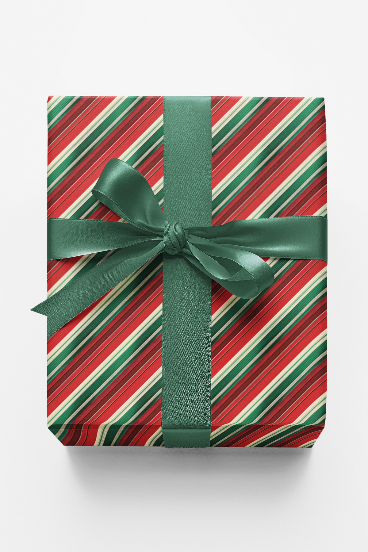 Christmas Peppermint Stripe Gift Wrap, Candy Cane Striped Wrapping Paper, Festive Holiday Wrapping Paper, Xmas Present Paper 