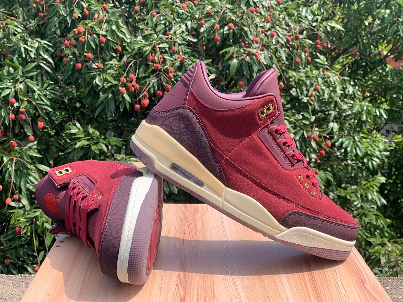 Mid Top Sneakers, Red Beige Colorway, Lace Up Design, Casual Gift for Sneaker Fans