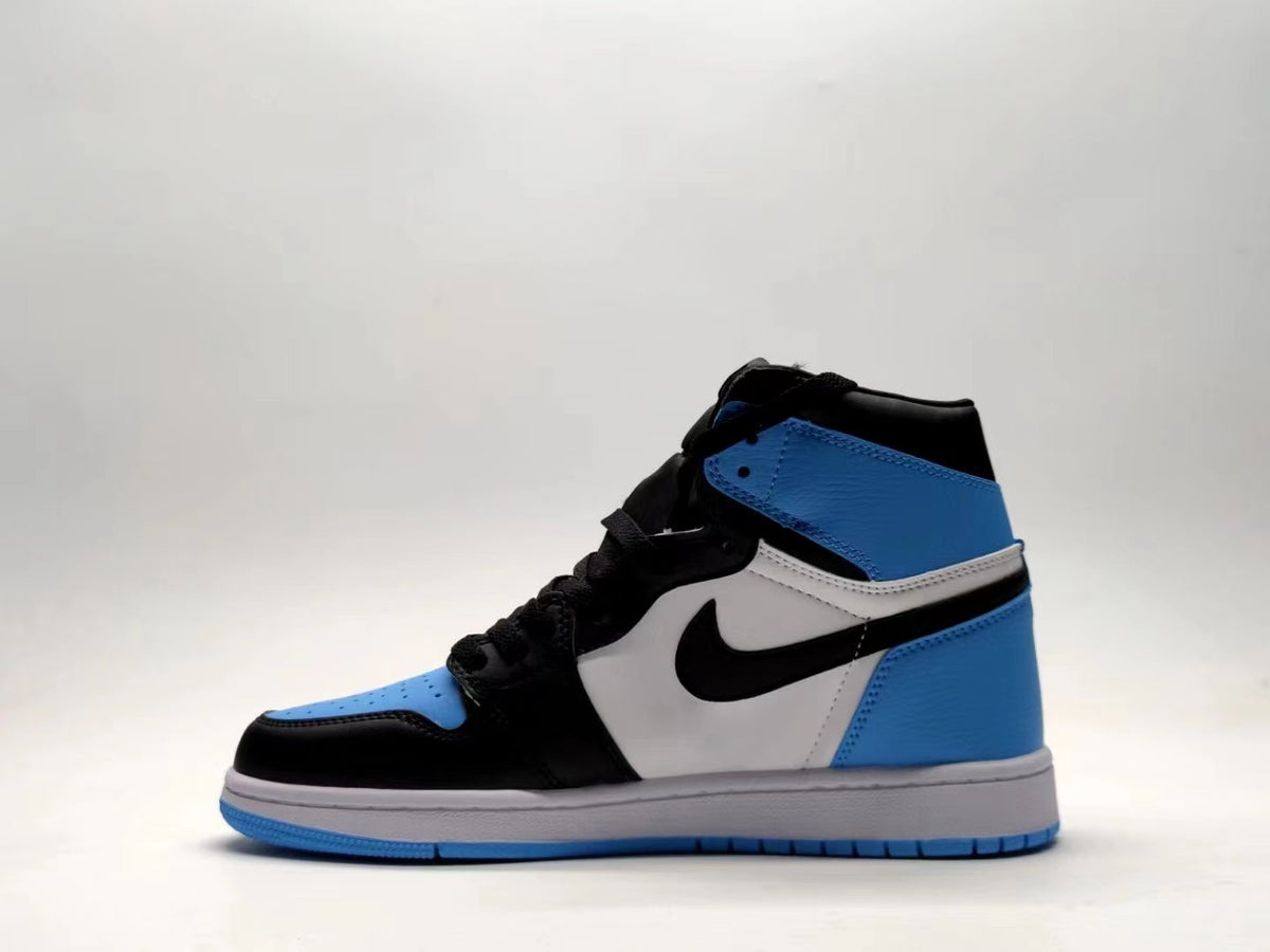 High Top Sneakers, Blue White Black Colorway, Lace Up Design, Casual Gift for Sneaker Fans