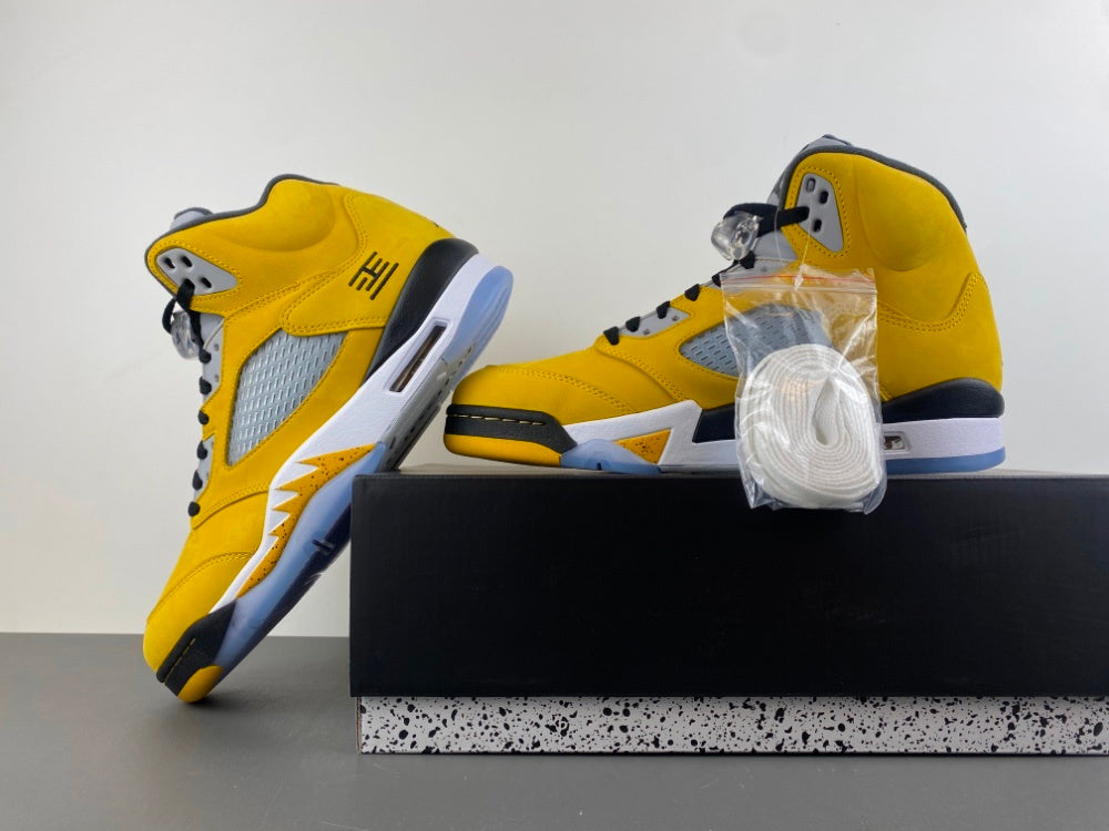 High Top Sneakers, Yellow Colorway, Lace Up Design, Casual Gift for Sneaker Fans
