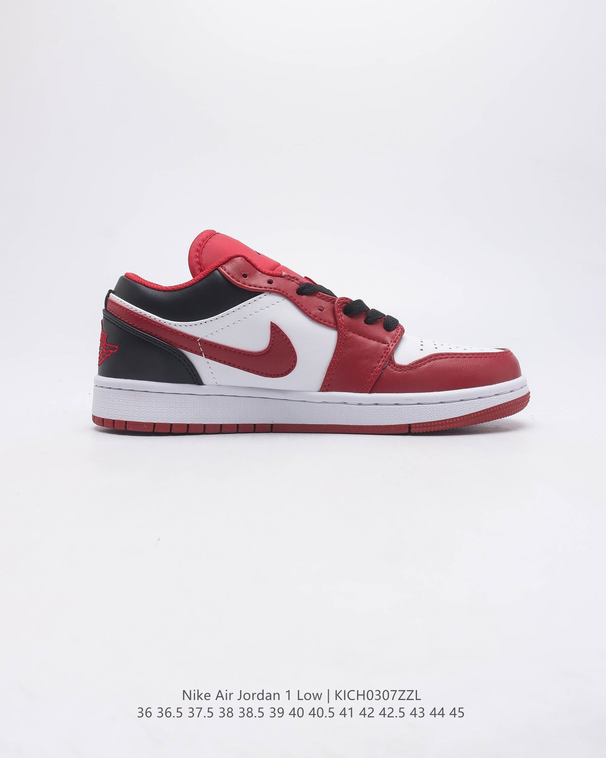 Low Top Basketball Shoes, White Red Colorway, Leather Footwear, Lace Up Design, Casual Gift for Shoe Lovers