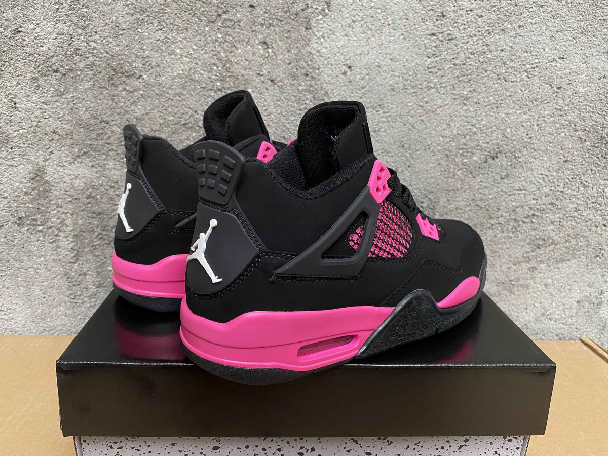 Sneakers, Black Red Pink Colorway, Lace Up Design, Casual Gift for Sneaker Fans