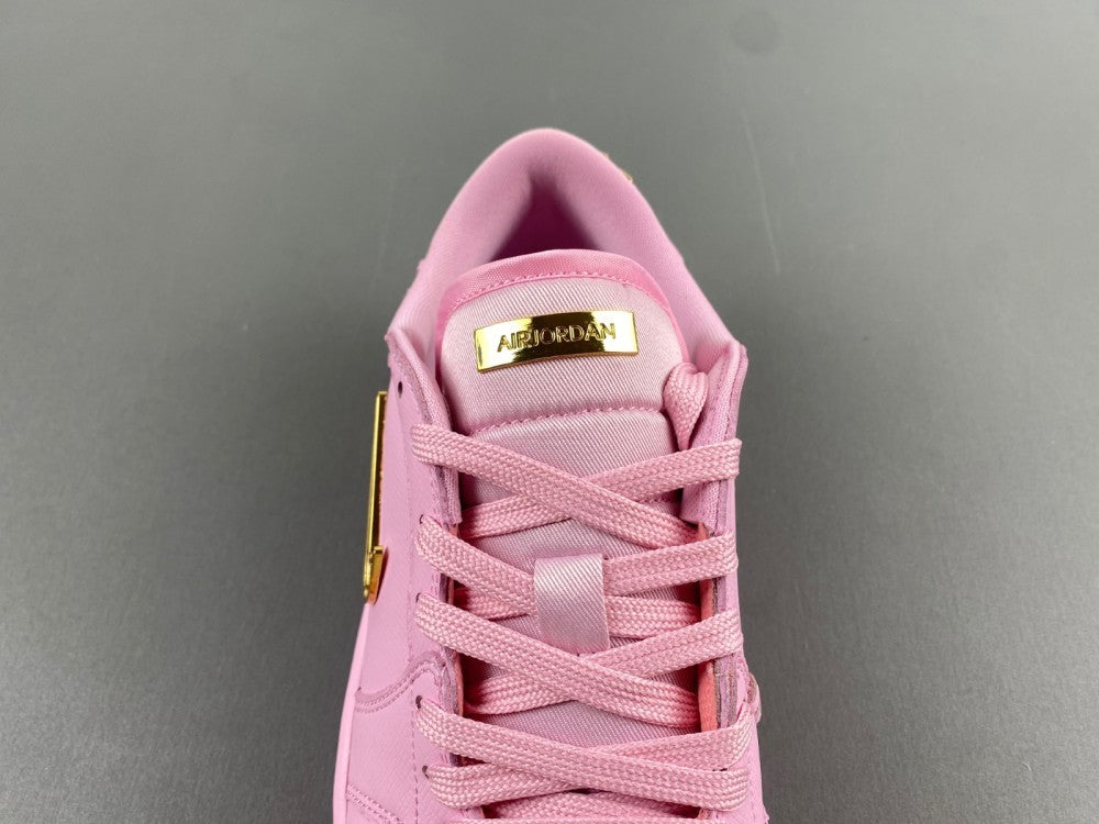 Low Top Sneakers, Pink Gold Colorway, Lace Up Design, Casual Gift for Sneaker Fans
