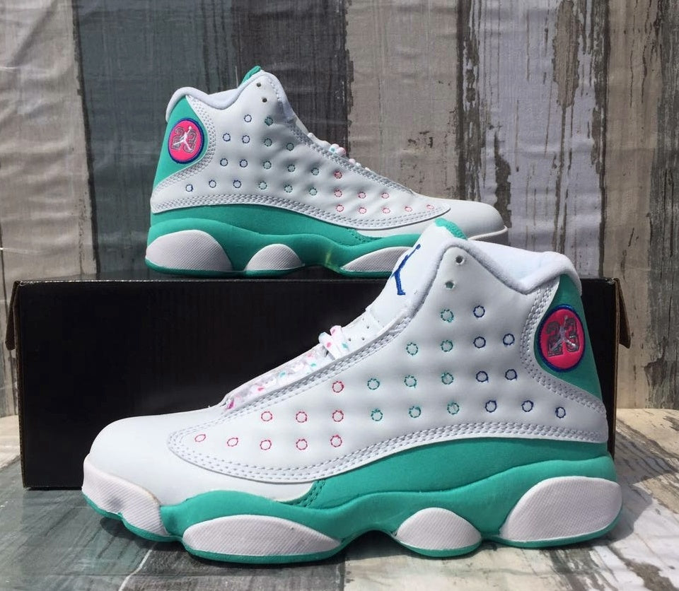 Sneakers, Mint Green White Colorway, Lace Up Design, Casual Gift for Sneaker Fans