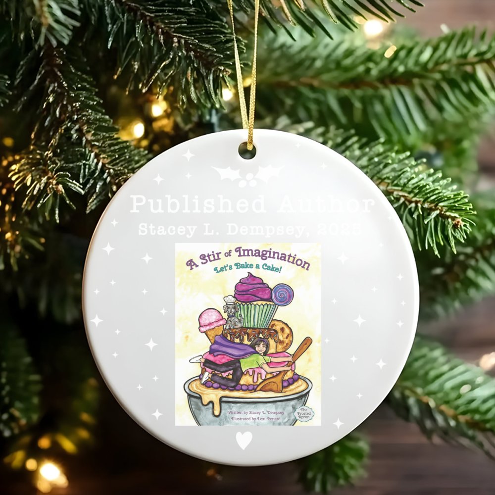 Book Launch Christmas Ornament, Published Author 2025 Ceramic Ornament, Personalized Writer Holiday Tree Ornament, Novelist K