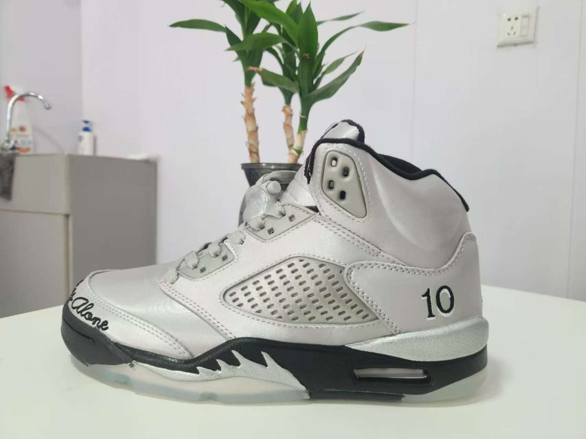 High Top Sneakers, Gray Black Colorway, Lace Up Design, Casual Gift for Sneaker Fans