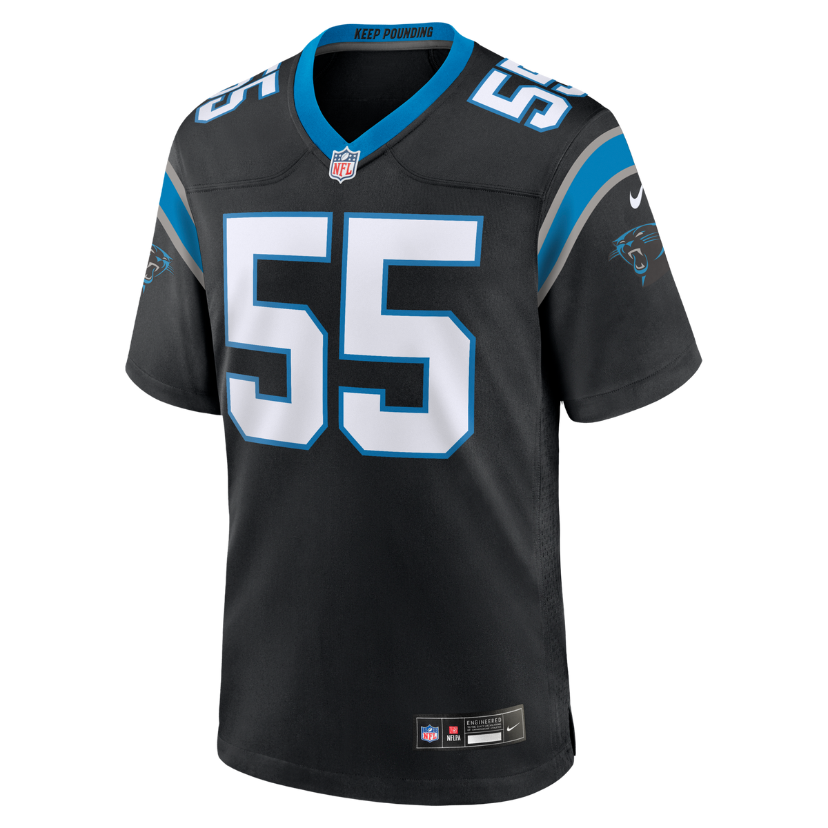 Carolina Panthers Devin Lloyd Black Team Game Jersey