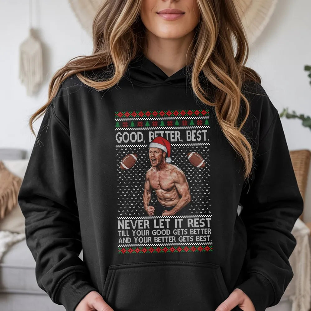 Humorous Football Coach Sweatshirt, Football Coach Ugly Christmas Hoodie, Motivational Sports Hoodie, Holiday Game Day Pullov