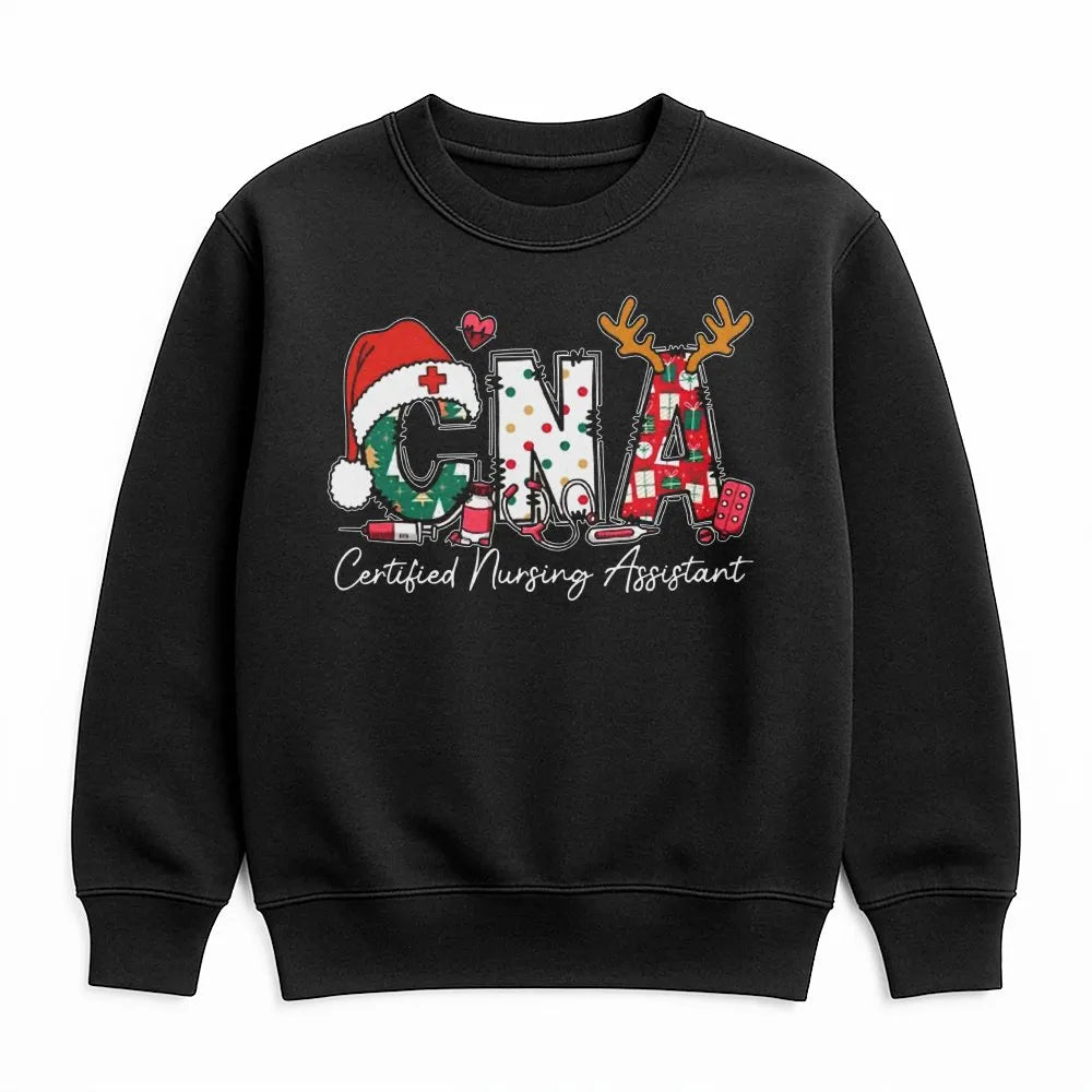 Certified Nursing Assistant Holiday Sweater, CNA Christmas Sweatshirt, Festive CNA Nurse Crewneck, Healthcare Worker Xmas Pre