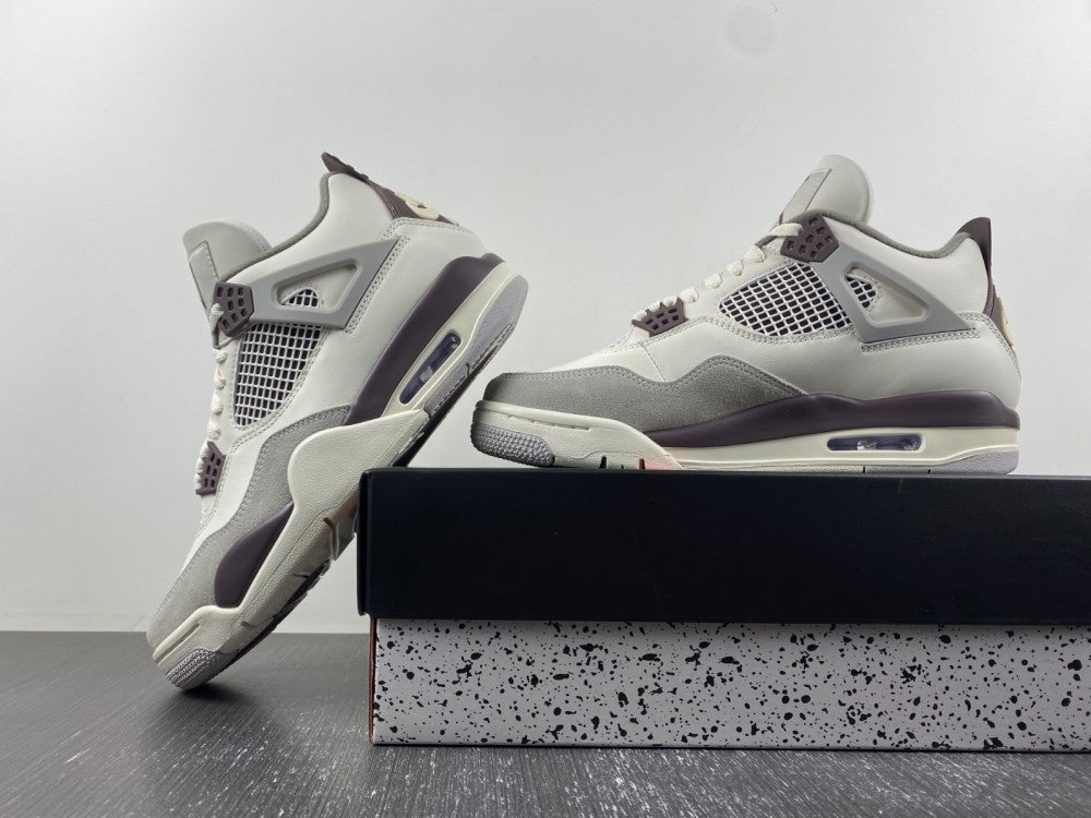 Sneakers, Burgundy White Gray Colorway, Leather Footwear, Lace Up Design, Casual Gift for Sneaker Fans