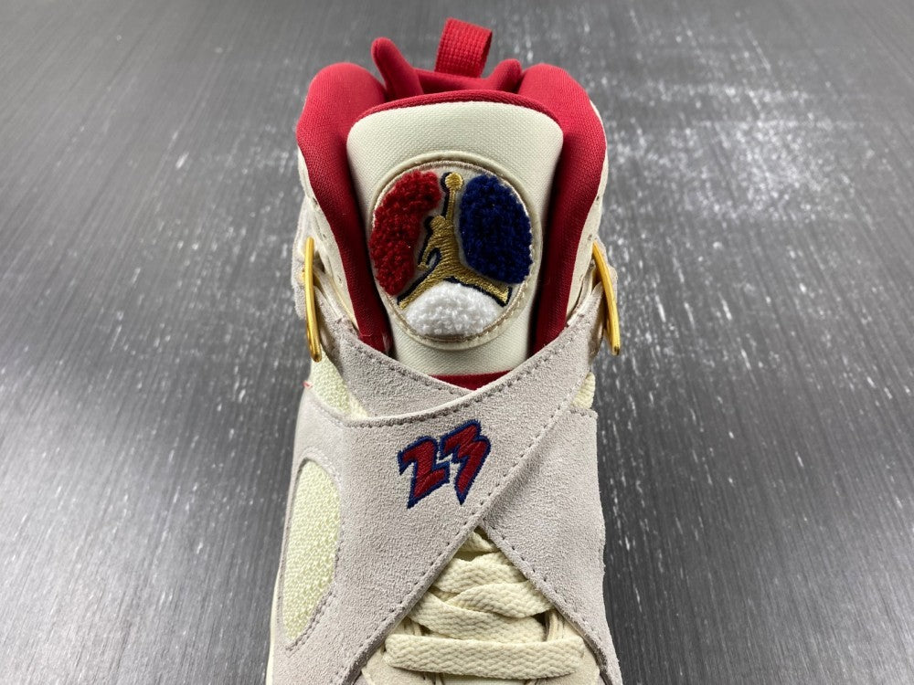 Sneakers, Red Yellow Gold Colorway, Lace Up Design, Casual Gift for Sneaker Fans