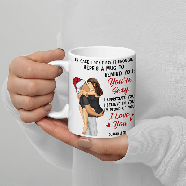 You Are Sexy I Love You Ceramic Cup, Personalized Couple Coffee Mug, Humorous Romantic Drinkware, Adorable Christmas Present 