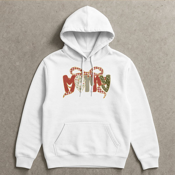 Aesthetic Holiday Bow Pullover, Coquette Bow Merry Christmas Hoodie, Adorable Girly Christmas Sweatshirt, Festive Winter Coqu