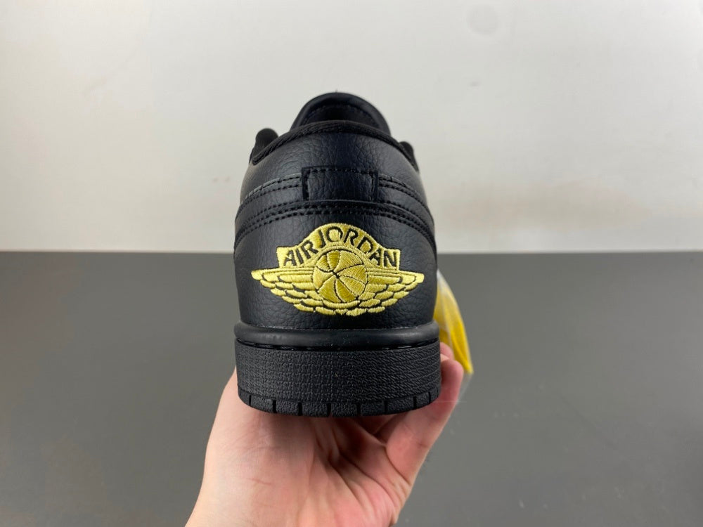 Low Top Sneakers, Black Yellow Gray Colorway, Cracked Pattern, Lace Up Design, Casual Gift for Sneaker Fans