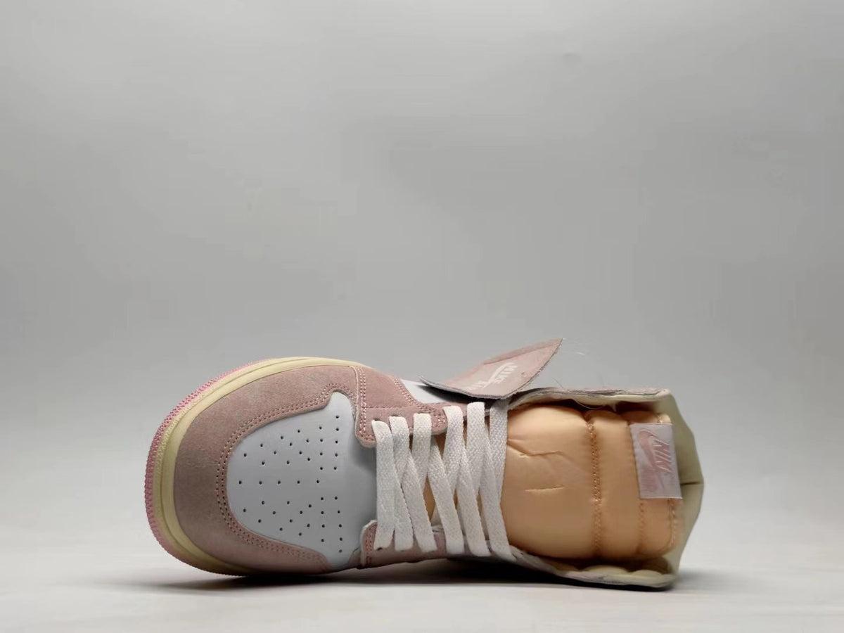 Retro High Top Sneakers, Pink Sail Colorway, Lace Up Design, Casual Gift for Sneaker Fans