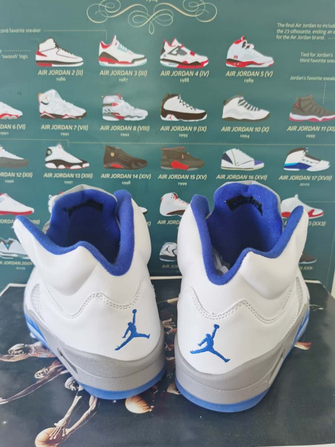Sneakers, Blue White Colorway, Lace Up Design, Casual Gift for Sneaker Fans