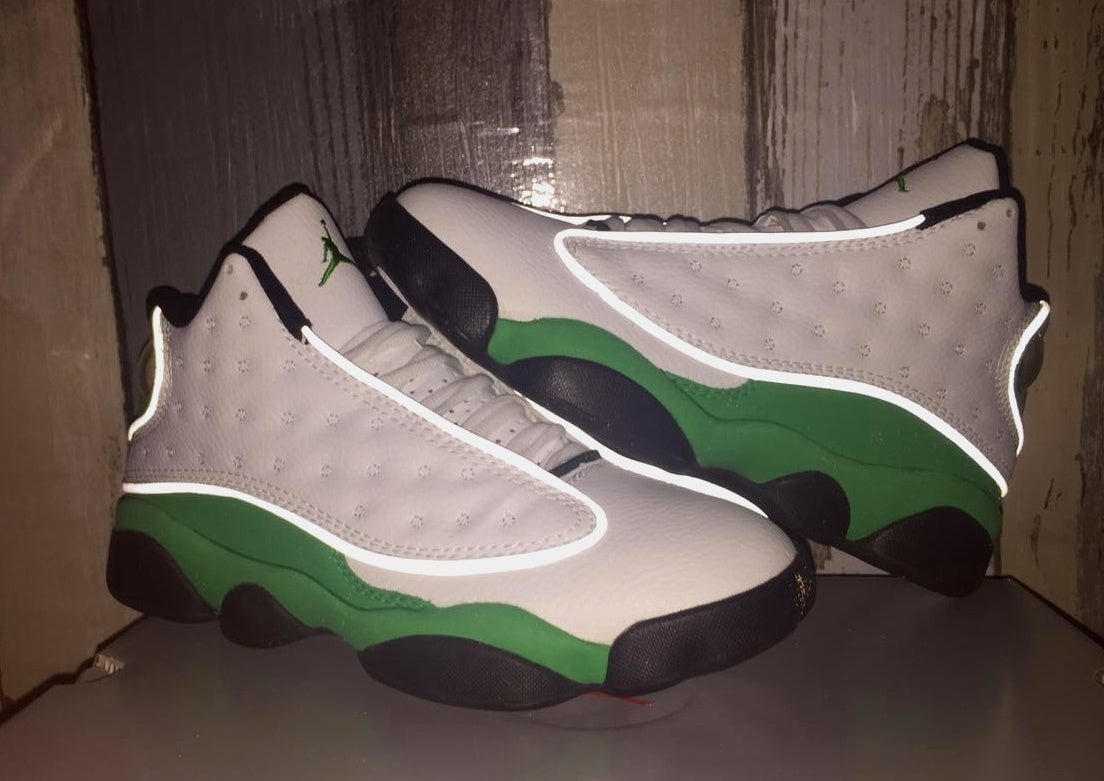 Sneakers, White Green Colorway, Lace Up Design, Casual Gift for Sneaker Fans