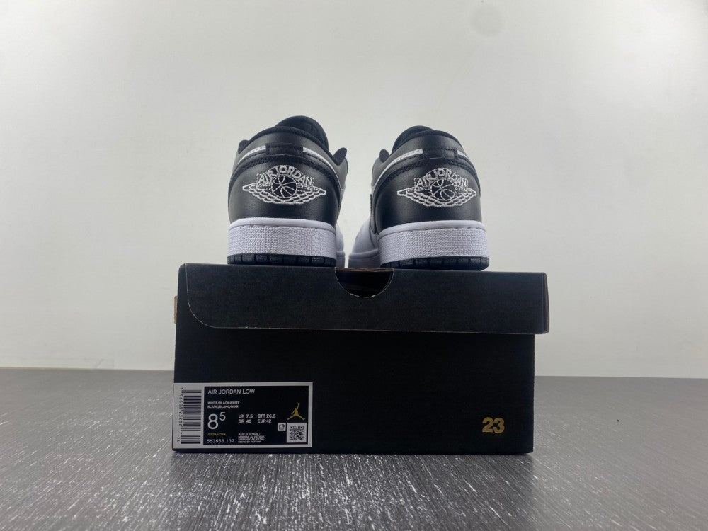 Low Top Sneakers, White Black Colorway, Lace Up Design, Casual Gift for Sneaker Fans