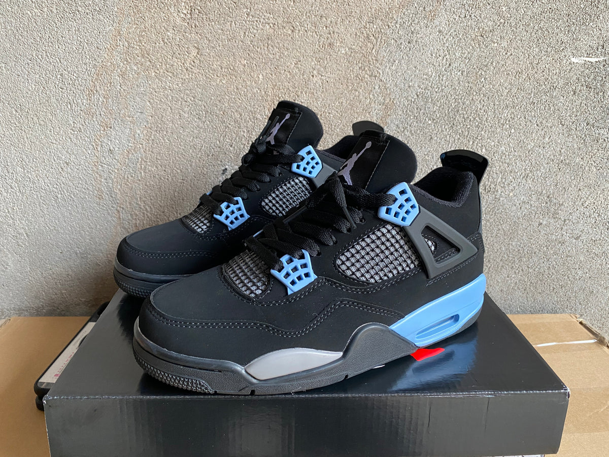 Mid Top Sneakers, Blue Black Gray Colorway, Lace Up Design, Casual Gift for Sneaker Fans