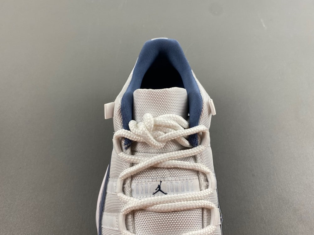 Low Top Sneakers, Navy Blue White Colorway, Lace Up Design, Casual Gift for Sneaker Fans