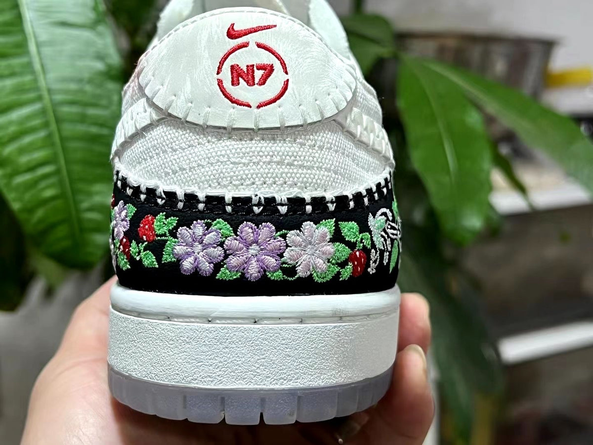 Low Top Sneakers, White Black Colorway, Lace Up Design, Casual Gift for Sneaker Fans