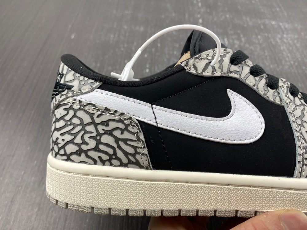Low Top Sneakers, Black White Colorway, Cracked Pattern, Lace Up Design, Casual Gift for Sneaker Fans
