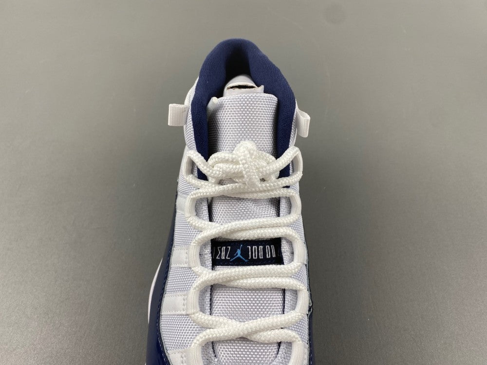 Low Top Sneakers, Navy Blue White Colorway, Lace Up Design, Casual Gift for Sneaker Fans