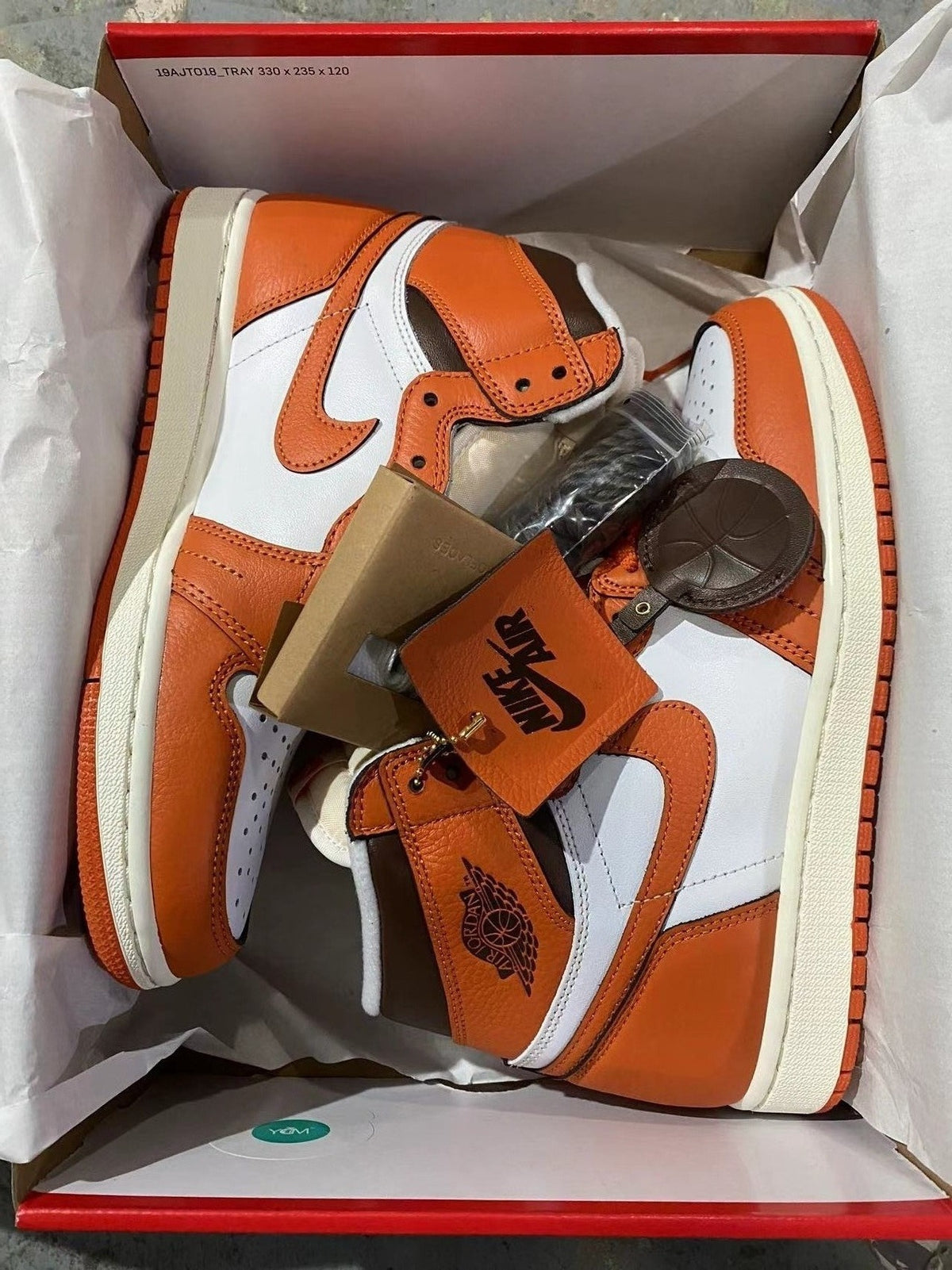 Retro High Top Sneakers, White Orange Colorway, Lace Up Design, Casual Gift for Sneaker Fans
