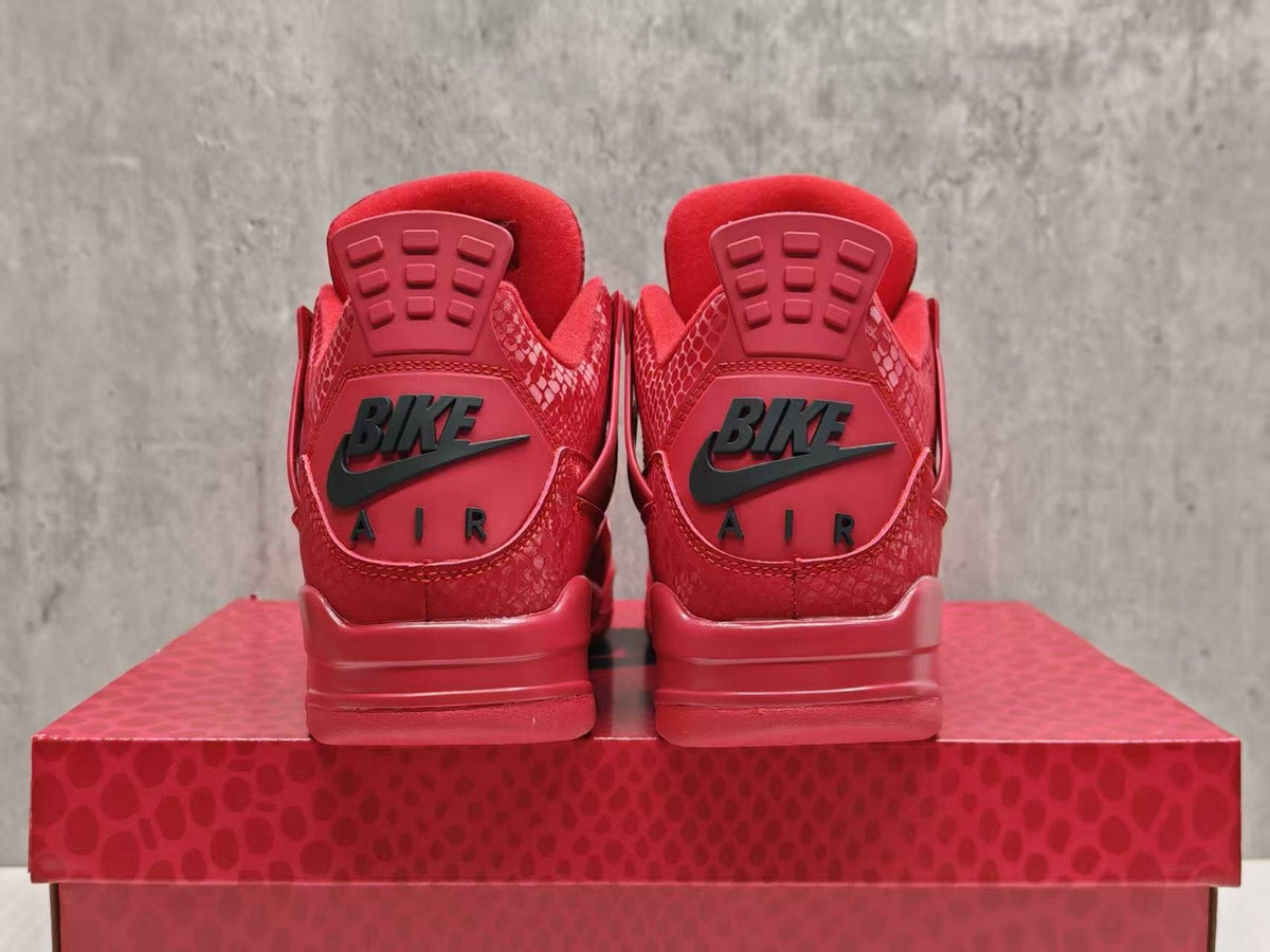 Mid Top Sneakers, Red Colorway, Lace Up Design, Casual Gift for Sneaker Fans