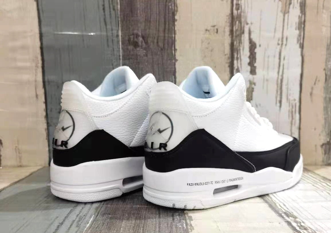 Sneakers, White Black Colorway, Lace Up Design, Casual Gift for Sneaker Fans