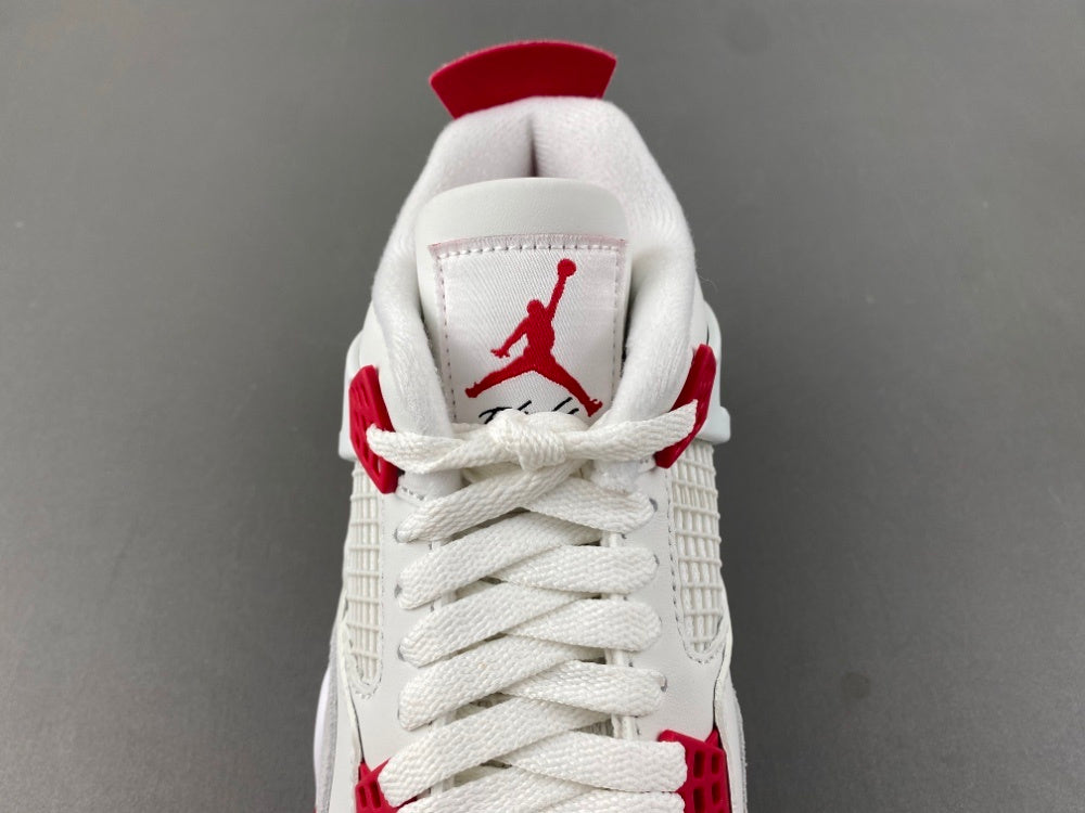 Low Top Sneakers, White Red Gray Colorway, Suede Footwear, Lace Up Design, Casual Gift for Sneaker Fans
