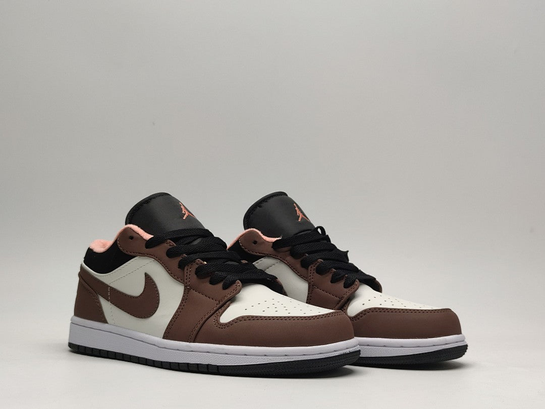 Low Top Sneakers, Brown White Colorway, Lace Up Design, Casual Gift for Sneaker Fans