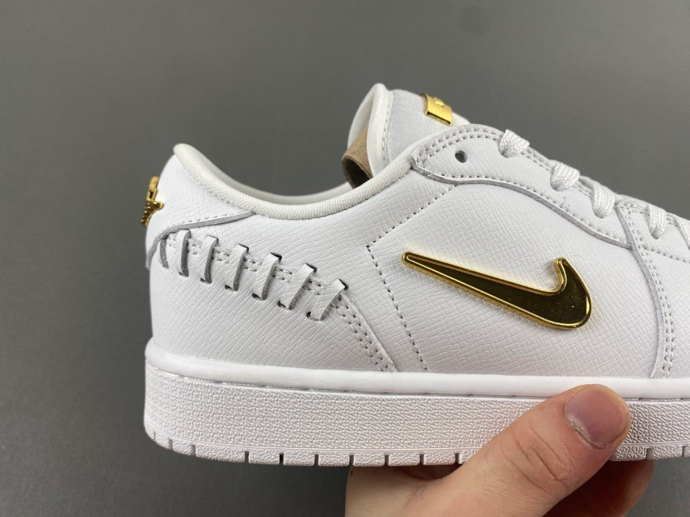 Low Top Sneakers, White Gold Colorway, Lace Up Design, Casual Gift for Sneaker Fans