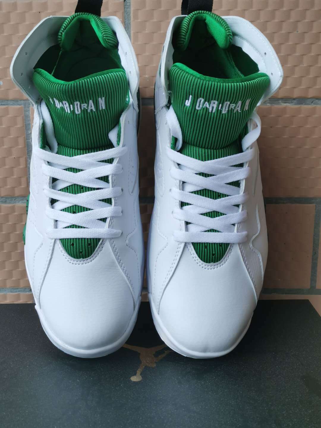 Sneakers, White Green Colorway, Lace Up Design, Casual Gift for Sneaker Fans