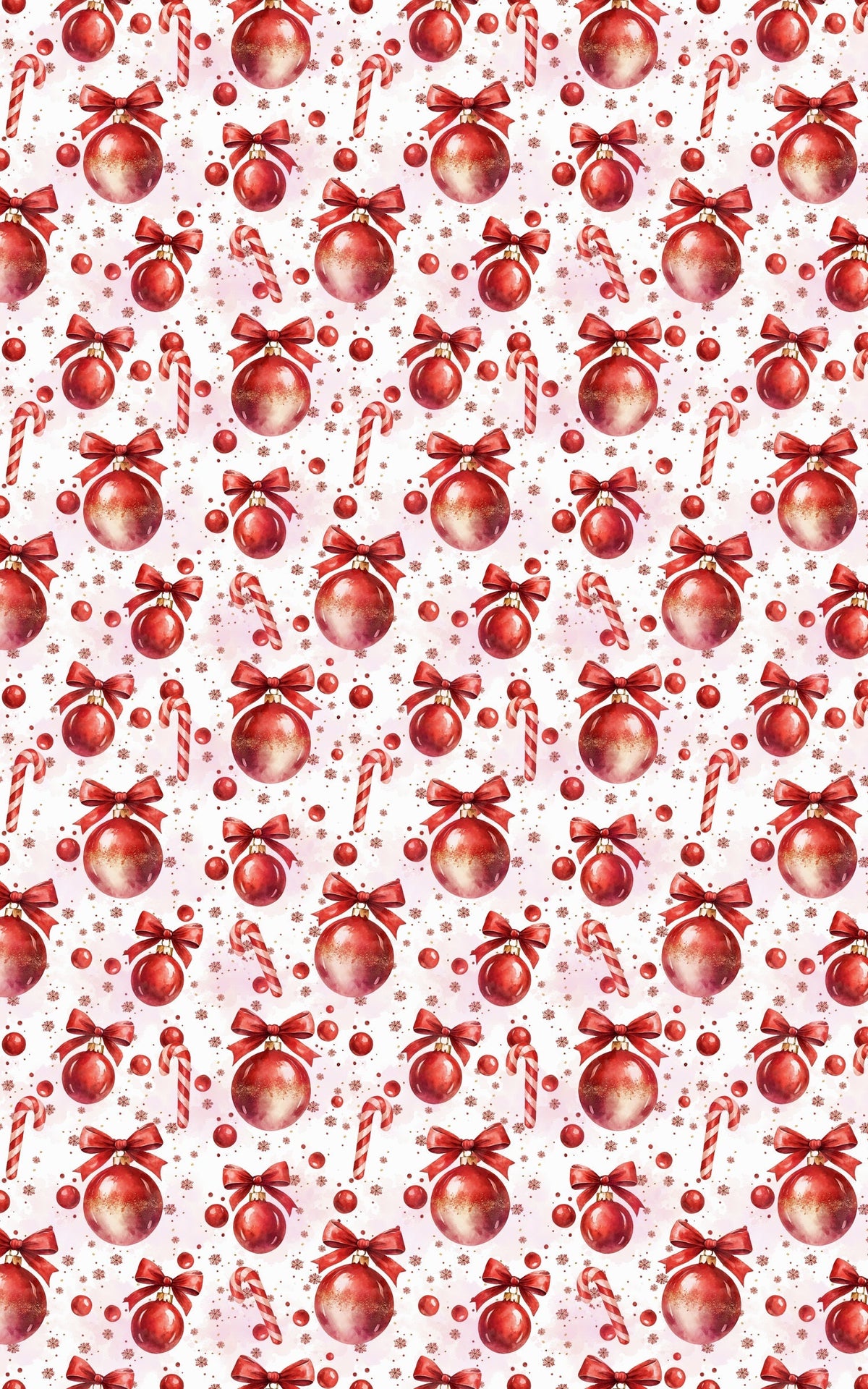 Red and Gold Candy Gift Wrap, Merry Confection Christmas Wrapping Paper, Holiday Sweets Ornament Present Wrap, Festive Gift W