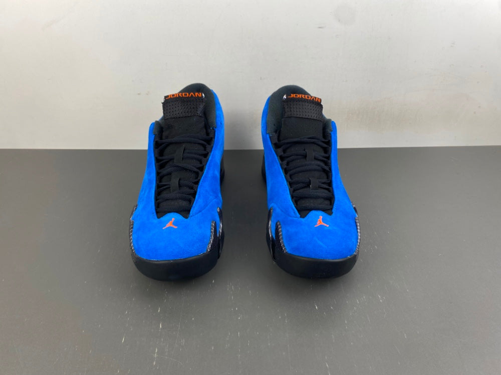 Retro Basketball Shoes, Royal Blue Black Colorway, Lace Up Design, Casual Gift for Shoe Lovers