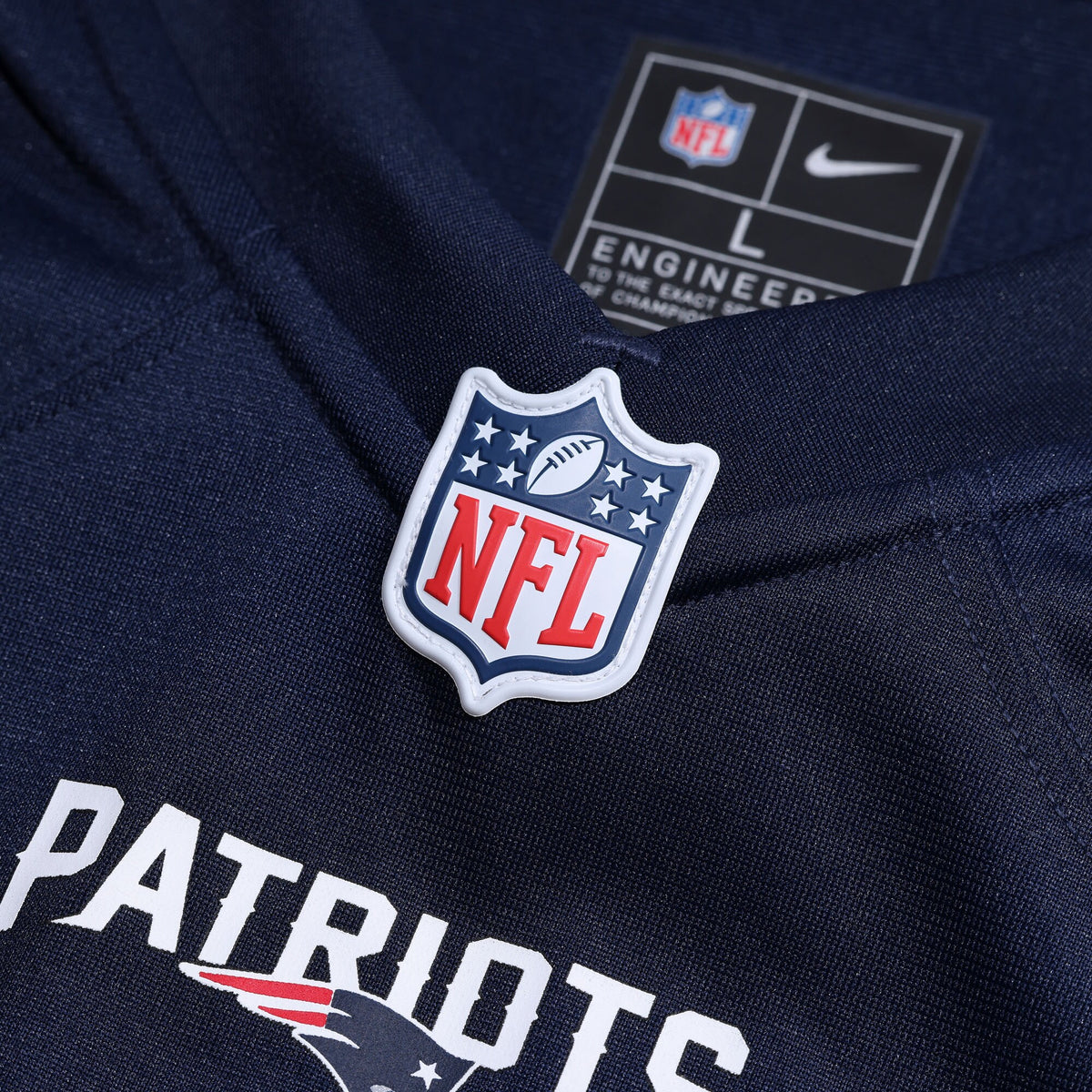 New England Patriots Joshua Farmer Navy Team Game Jersey