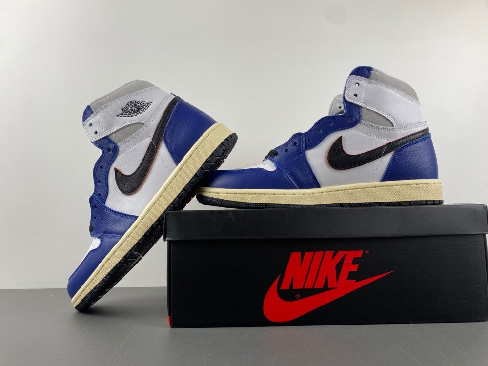 High Top Sneakers, Blue White Colorway, Lace Up Design, Casual Gift for Sneaker Fans