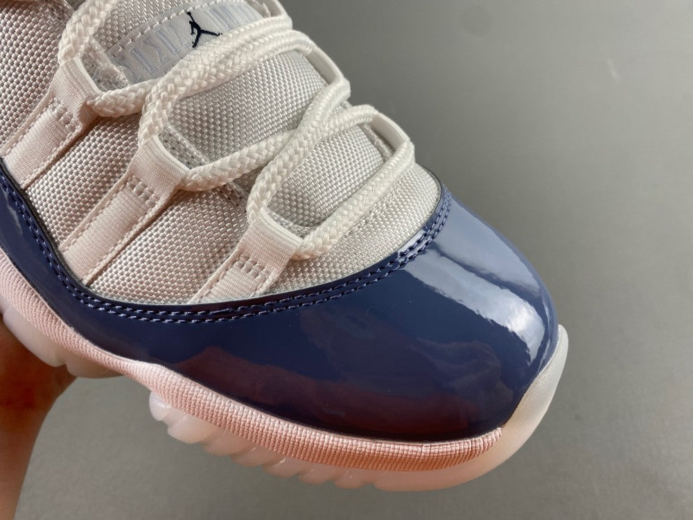 Low Top Sneakers, Navy Blue White Colorway, Lace Up Design, Casual Gift for Sneaker Fans