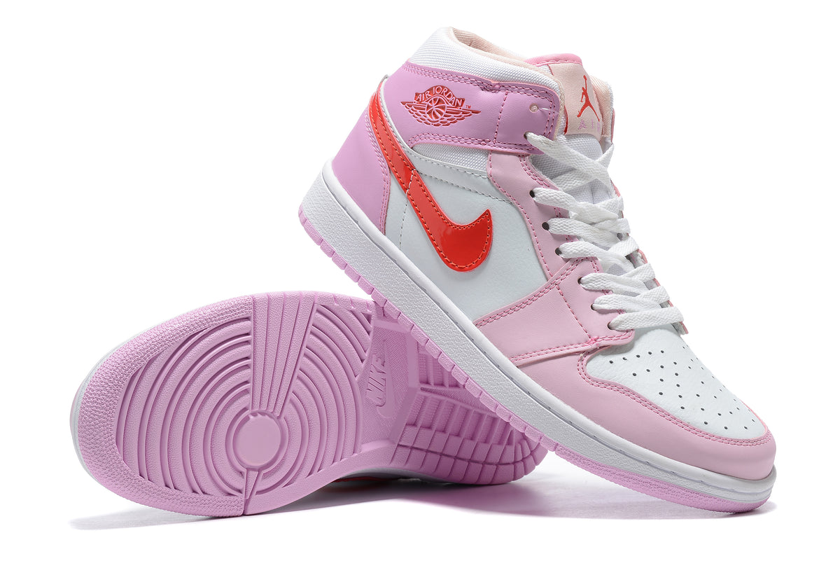Sneakers, Red Purple Pink Colorway, Lace Up Design, Casual Gift for Sneaker Fans