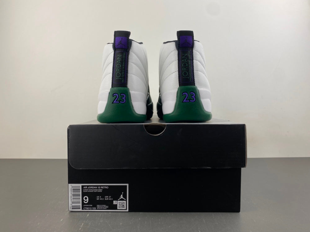 Low Top Sneakers, White Green Purple Colorway, Lace Up Design, Casual Gift for Sneaker Fans