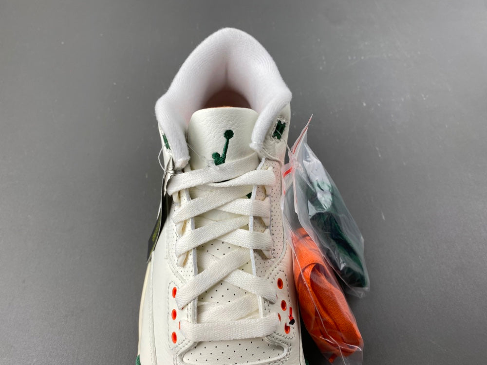 Low Top Sneakers, White Green Orange Colorway, Lace Up Design, Casual Gift for Sneaker Fans
