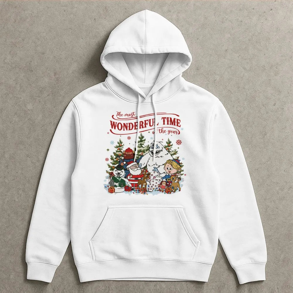 Classic Holiday Cartoon Sweatshirt, Retro Christmas Character Hoodie, Vintage 90s Winter Pullover, Adorable Festive Xmas Hood