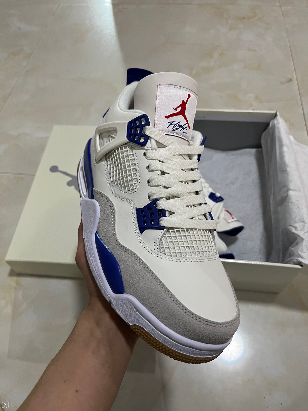 Sneakers, Blue White Colorway, Lace Up Design, Casual Gift for Sneaker Fans