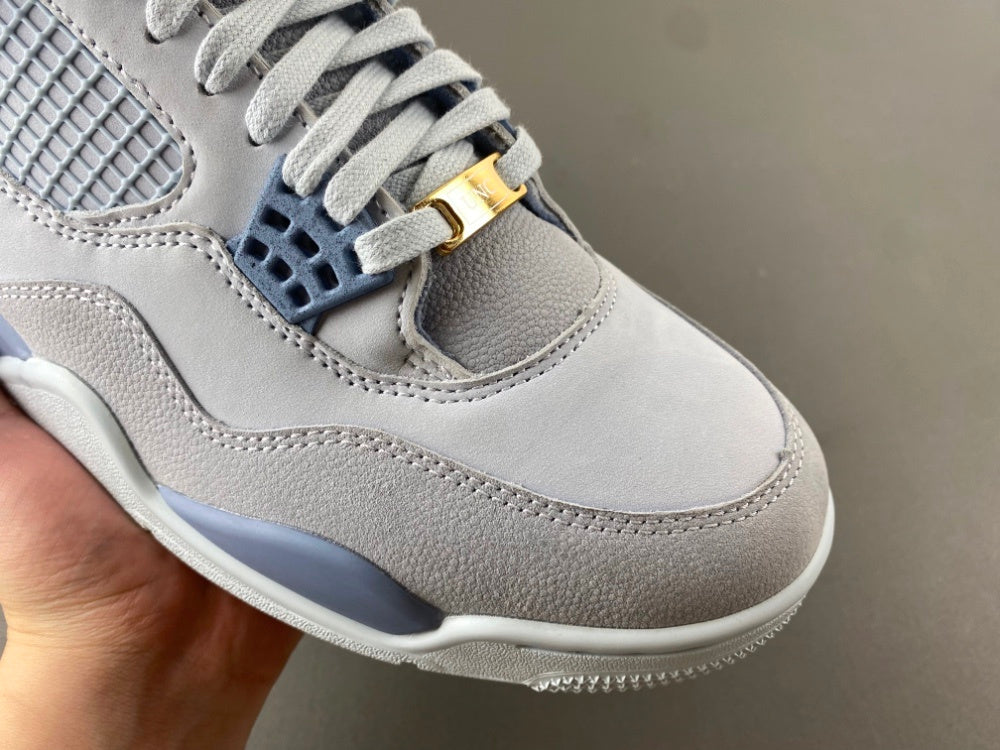 Low Top Sneakers, Gray Blue Colorway, Lace Up Design, Casual Gift for Sneaker Fans