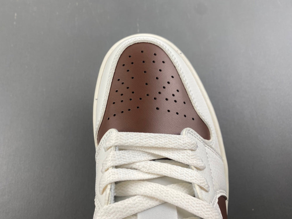 Low Top Sneakers, Burgundy White Brown Colorway, Lace Up Design, Casual Gift for Sneaker Fans