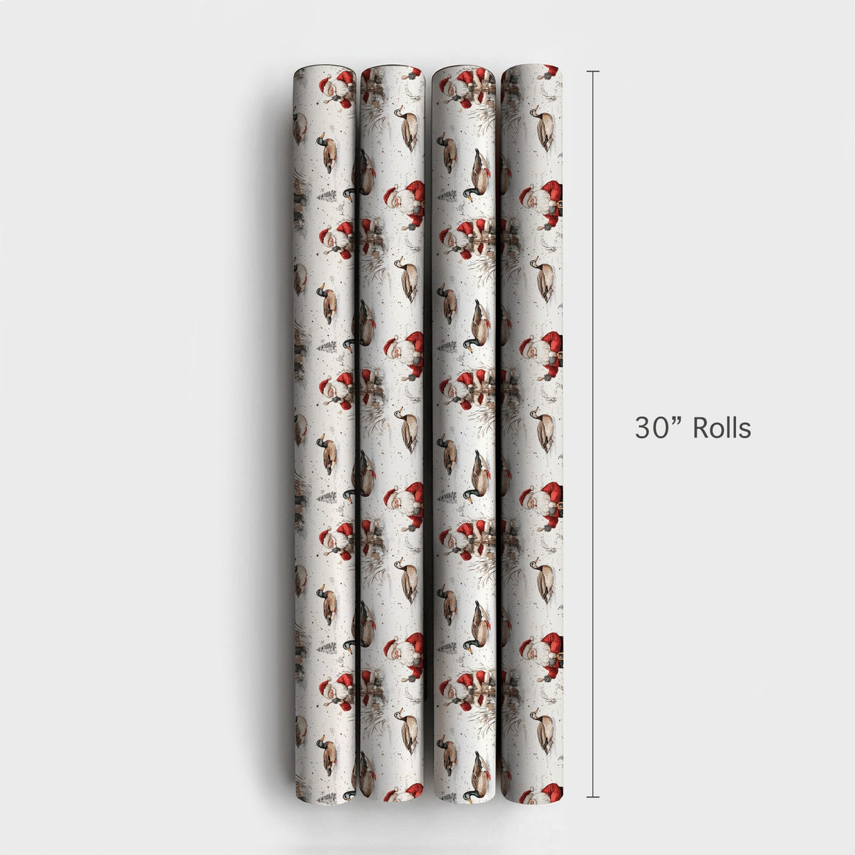 Mallard Duck Christmas Gift Wrap, Duck Hunting Santa Wrapping Paper, Winter Hunter Shotgun Wrapping Paper, Rustic Outdoor Gif