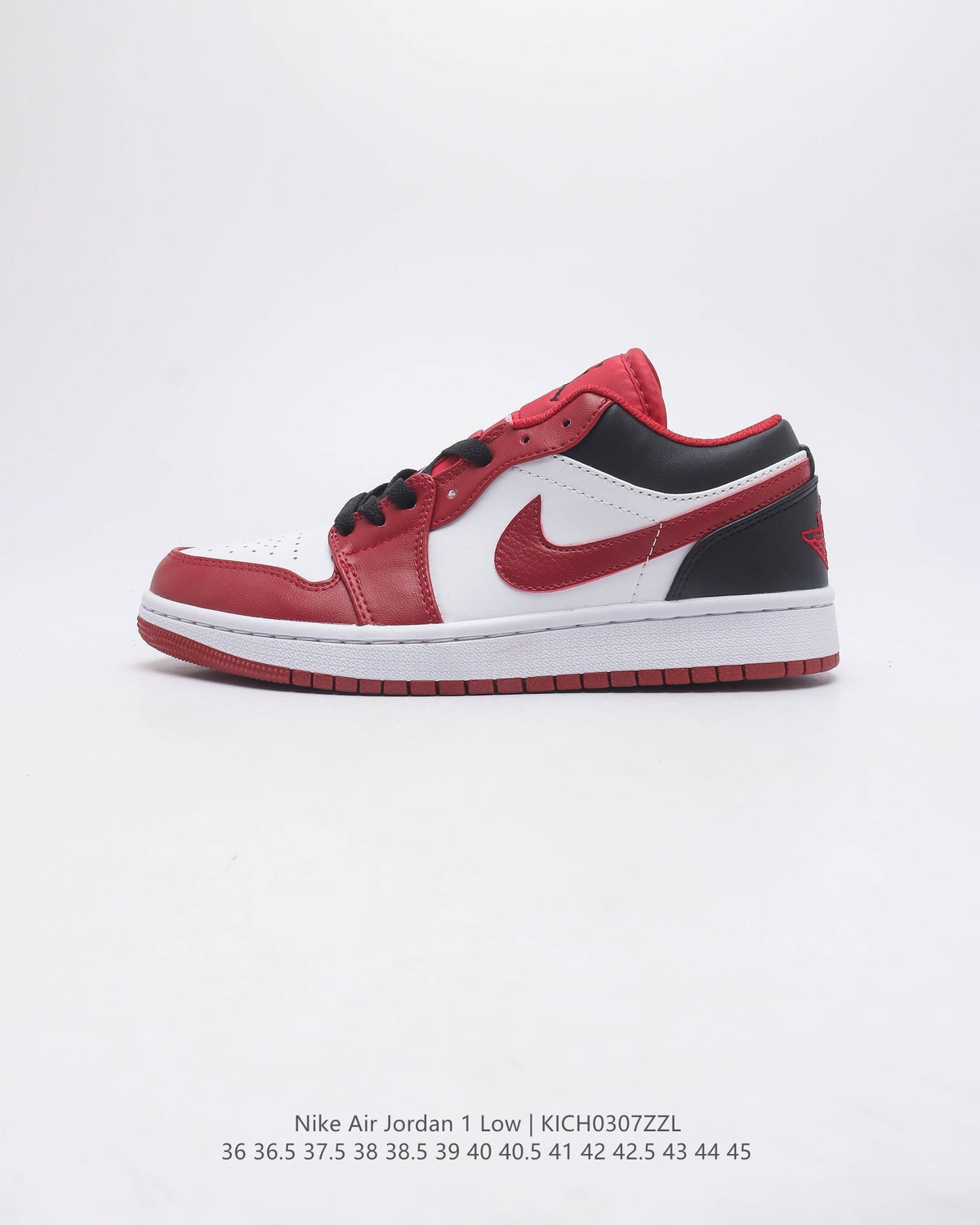 Low Top Basketball Shoes, White Red Colorway, Leather Footwear, Lace Up Design, Casual Gift for Shoe Lovers