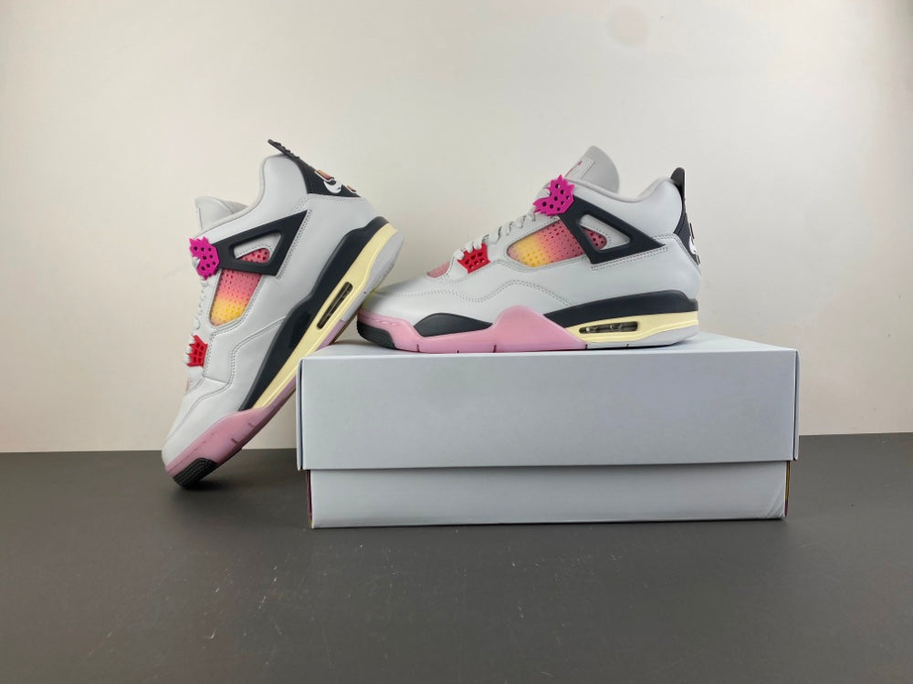 Retro Low Top Sneakers, White Black Pink Colorway, Lace Up Design, Casual Gift for Sneaker Fans
